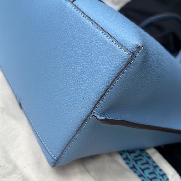 Tory Burch Perry Triple Compartment Tote Bag Blue Yonder - Picture 10 of 16